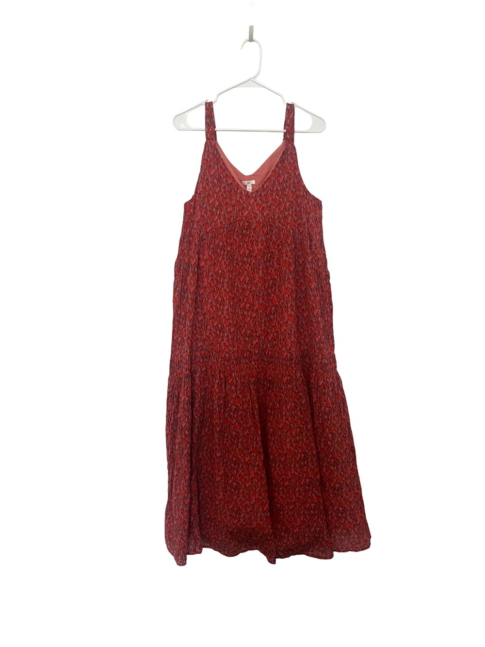 Joie 100% Cotton Tearose Maxi dress Pink/Orange L